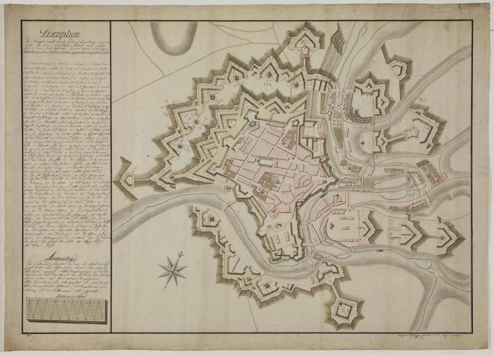 Le plan des souterrains et mines de la forteresse